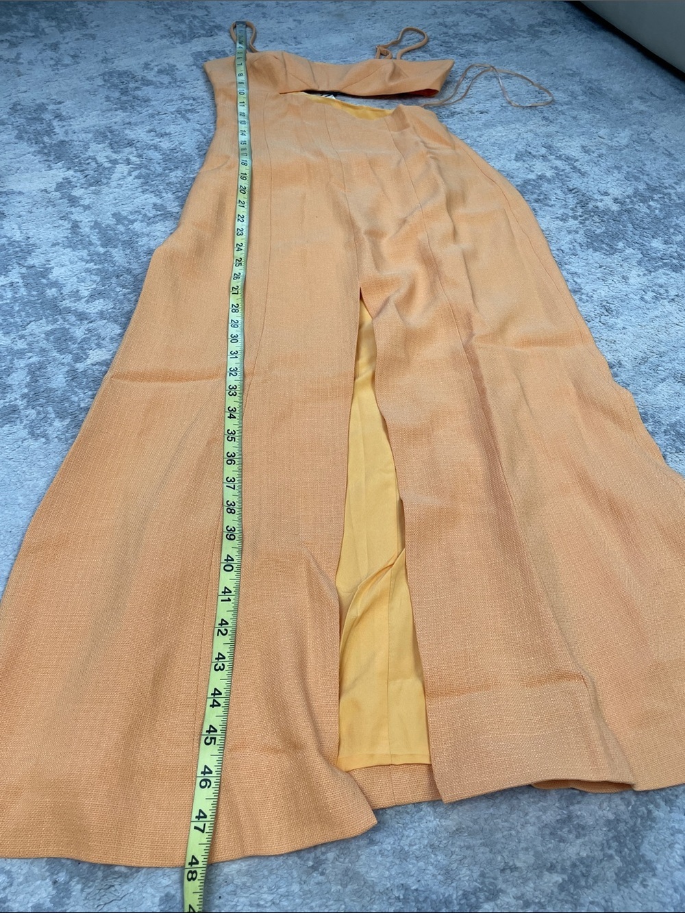 NWT Atoir Laura Dress Side Cut Out Mango Orange Midi Sz 2 - Picture 10 of 12